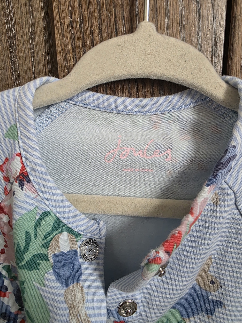 Joules x Beatrix Potter Light Blue Floral Long-Sleeve Dress - Picture 3 of 5